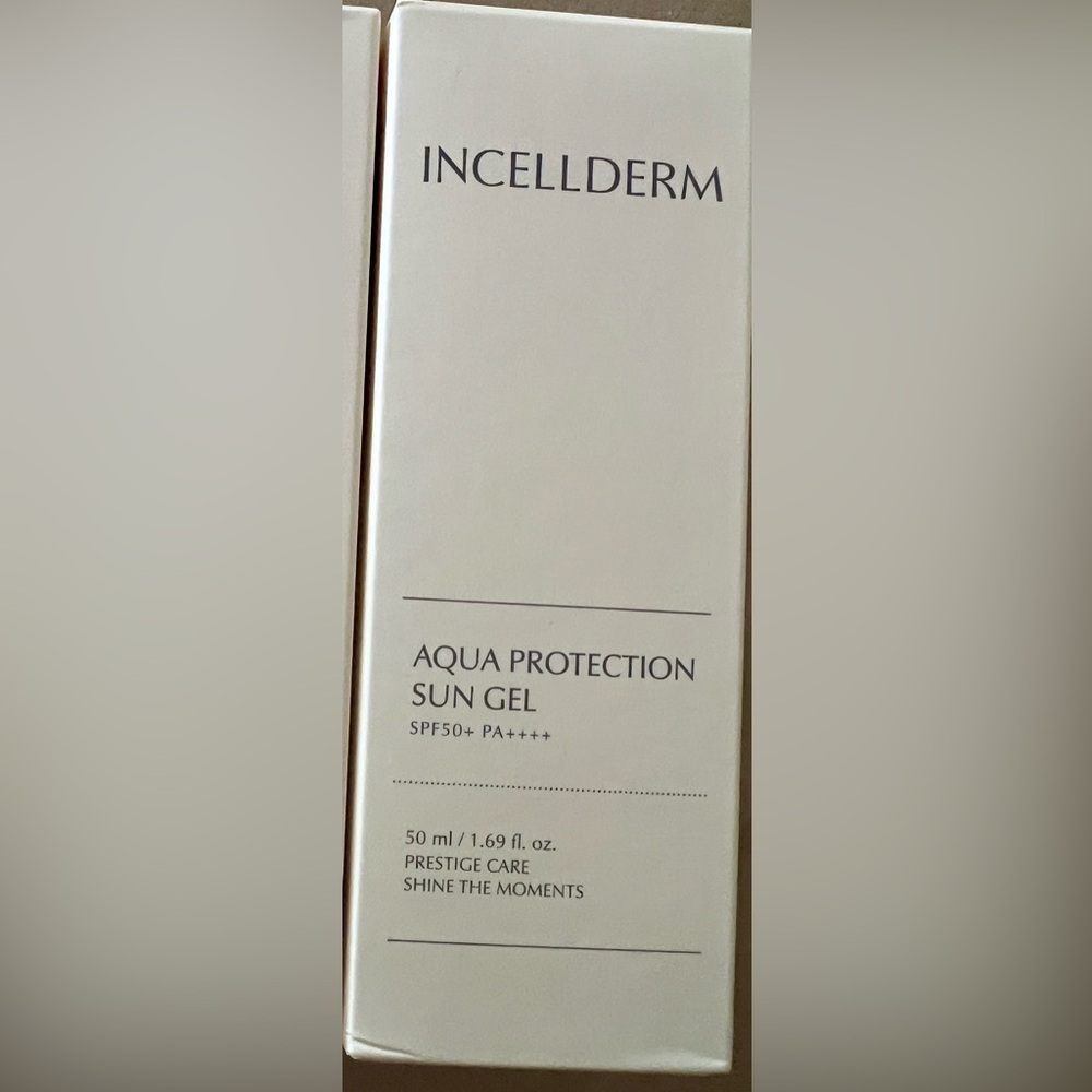SPF 50+ Incellderm Aqua Protection Sun Gel for sunscreen protection